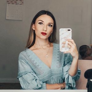 Free people baby blue top